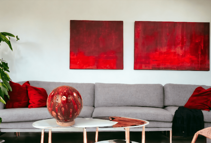 Lampada rosso fuoco